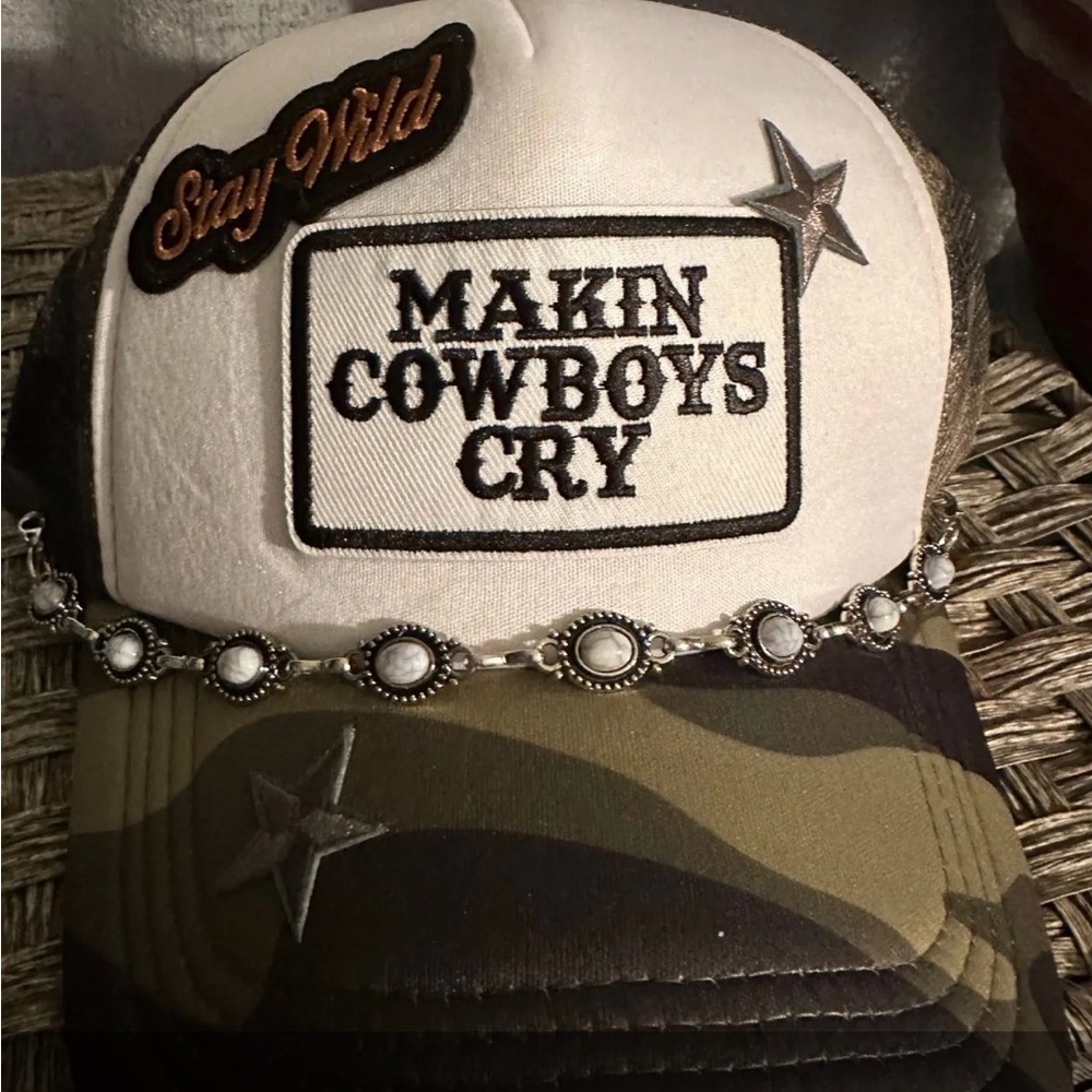 Camouflage Cowboy Hat with Patches